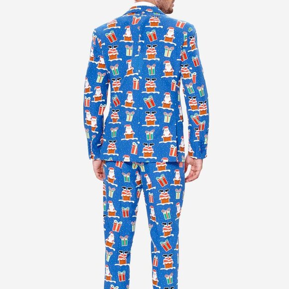 OPPO Suits Christmas Santa Jacket Suit Blazer, Pants and Tie (44) - Picture 11 of 12